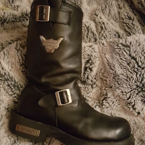 Engineer pull on boots. Safety steel toe. - Picture 1 of 2